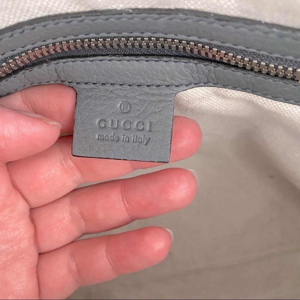 Gucci Soho Leather Briefcase Hong Kong Edition in Grey - Picture 6 of 15